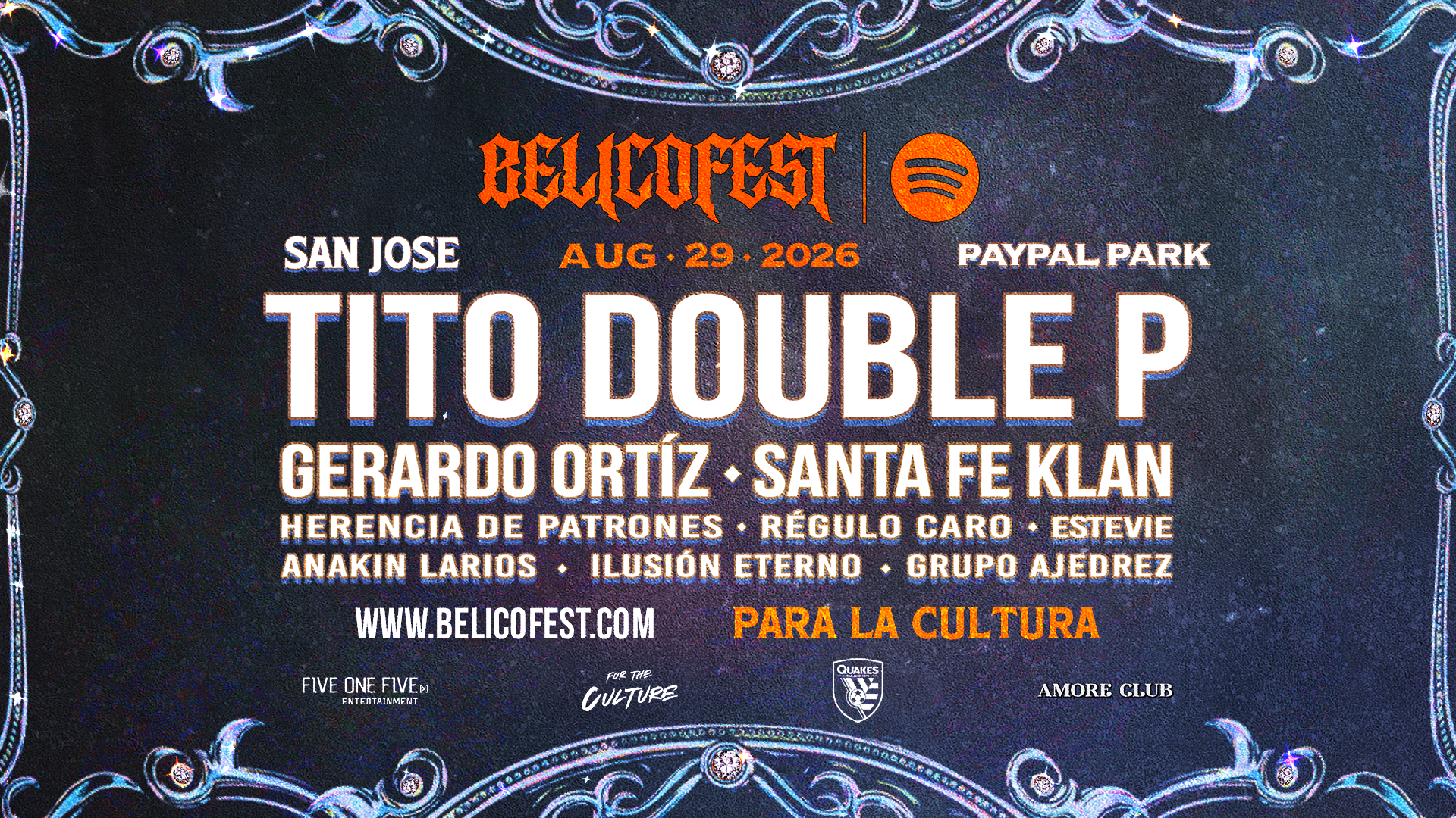 BelicoFest Announces 2026 San Jose Lineup Featuring Tito Double P, Gerardo Ortiz, +More