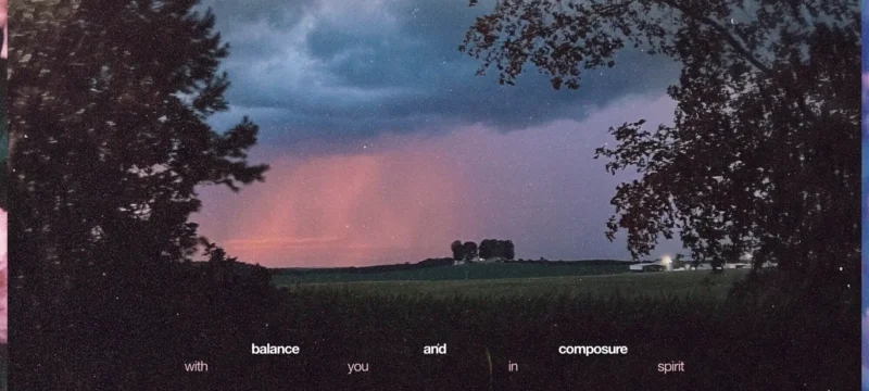 balance and composure with you in spirit